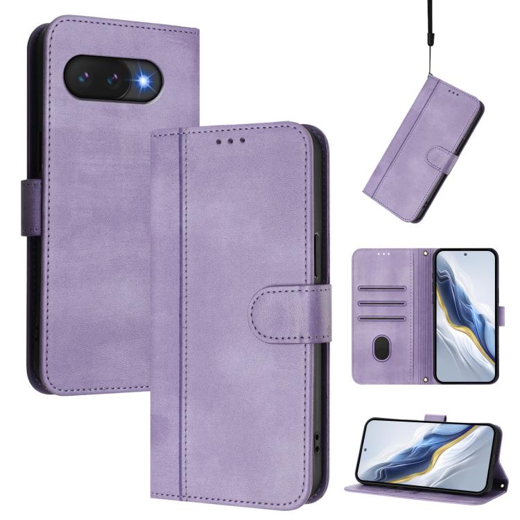 Line Splicing Buckle Retro Leather Phone Case, For Google Pixel 11 Pro XL, For Google Pixel 11 Pro / 11, For Google Pixel 9 Pro XL / Pixel 10 Pro XL, For Google Pixel 10 / 10 Pro / Pixel 9 / 9 Pro, For Google Pixel 9a, For Google Pixel 8a