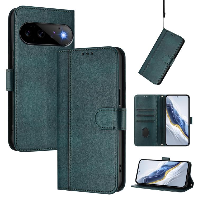 Line Splicing Buckle Retro Leather Phone Case, For Google Pixel 11 Pro XL, For Google Pixel 11 Pro / 11, For Google Pixel 9 Pro XL / Pixel 10 Pro XL, For Google Pixel 10 / 10 Pro / Pixel 9 / 9 Pro, For Google Pixel 9a, For Google Pixel 8a
