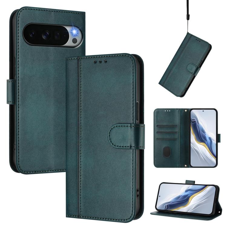 Line Splicing Buckle Retro Leather Phone Case, For Google Pixel 11 Pro XL, For Google Pixel 11 Pro / 11, For Google Pixel 9 Pro XL / Pixel 10 Pro XL, For Google Pixel 10 / 10 Pro / Pixel 9 / 9 Pro, For Google Pixel 9a, For Google Pixel 8a