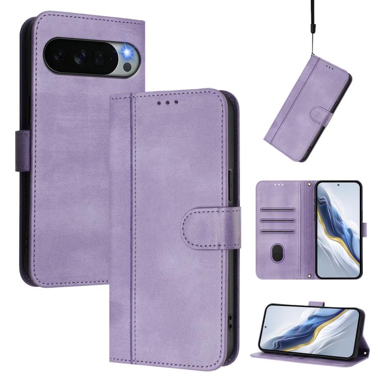 Line Splicing Buckle Retro Leather Phone Case, For Google Pixel 11 Pro XL, For Google Pixel 11 Pro / 11, For Google Pixel 9 Pro XL / Pixel 10 Pro XL, For Google Pixel 10 / 10 Pro / Pixel 9 / 9 Pro, For Google Pixel 9a, For Google Pixel 8a