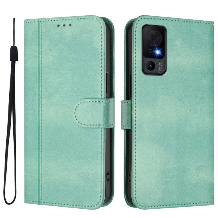 Line Splicing Buckle Retro Leather Phone Case, For TCL 40 XL / TCL 40 T T608DL, For TCL 40 SE, For TCL 403, For TCL 40 R 5G, For TCL 30 XL, For TCL 305 / 306 / 30 SE