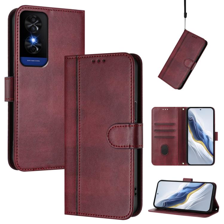 Line Splicing Buckle Retro Leather Phone Case, For TCL 503, For TCL 50 5G / 50 XE / 50 XE NxtPaper, For TCL 50 Nxtpaper /  50 Pro NxtPaper, For TCL 50 LE / TCL K23 / K24, For TCL 50 XL 5G / 50 XL NxtPaper, For TCL 201
