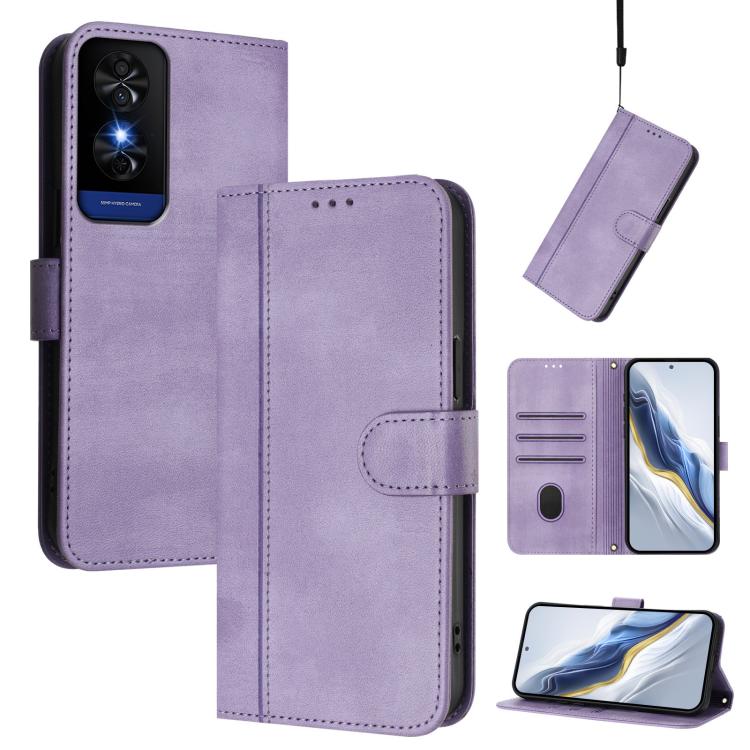 Line Splicing Buckle Retro Leather Phone Case, For TCL 503, For TCL 50 5G / 50 XE / 50 XE NxtPaper, For TCL 50 Nxtpaper /  50 Pro NxtPaper, For TCL 50 LE / TCL K23 / K24, For TCL 50 XL 5G / 50 XL NxtPaper, For TCL 201