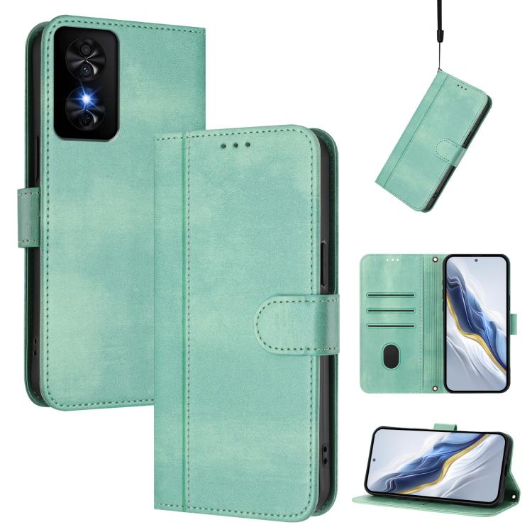 Line Splicing Buckle Retro Leather Phone Case, For TCL 50 XE, For TCL 50 SE / TCL 40 NxtPaper 4G, For TCL 501, For TCL 505, For TCL 502, For TCL 405 / 406 / 408