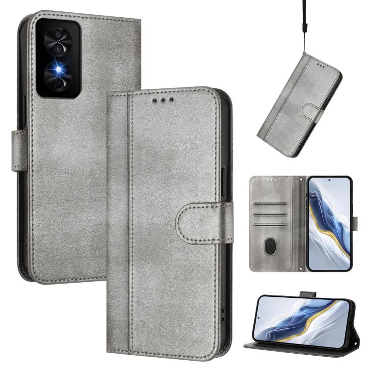 Line Splicing Buckle Retro Leather Phone Case, For TCL 50 XE, For TCL 50 SE / TCL 40 NxtPaper 4G, For TCL 501, For TCL 505, For TCL 502, For TCL 405 / 406 / 408