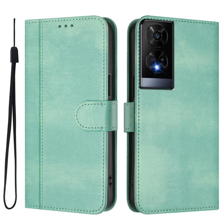 Line Splicing Buckle Retro Leather Phone Case, For TCL 50 XE, For TCL 50 SE / TCL 40 NxtPaper 4G, For TCL 501, For TCL 505, For TCL 502, For TCL 405 / 406 / 408