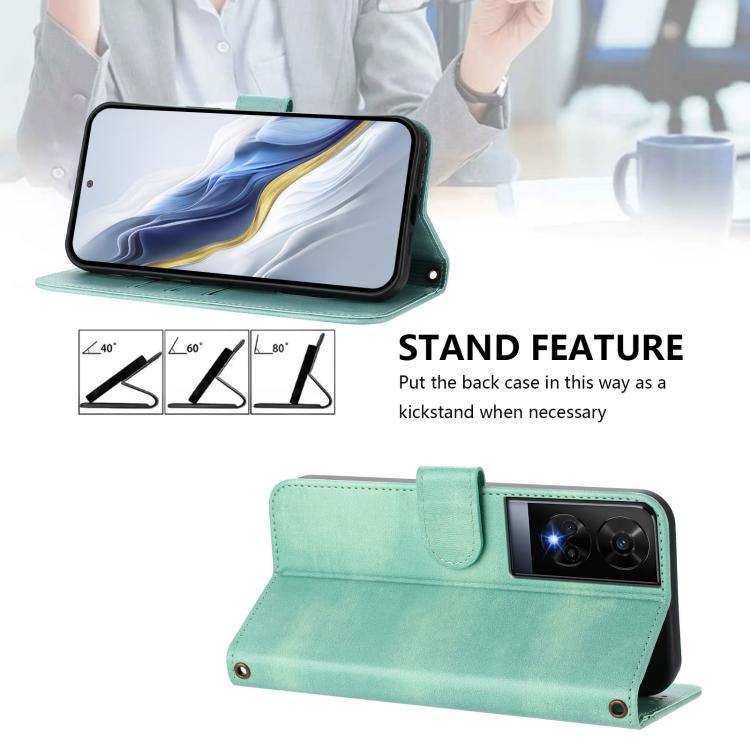 Line Splicing Buckle Retro Leather Phone Case, For TCL 50 XE, For TCL 50 SE / TCL 40 NxtPaper 4G, For TCL 501, For TCL 505, For TCL 502, For TCL 405 / 406 / 408