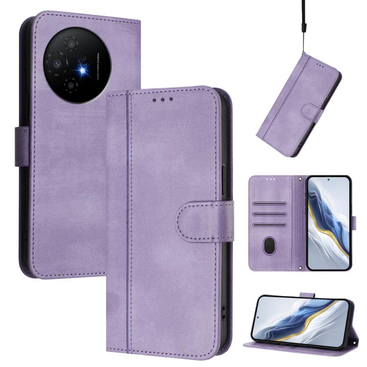 Line Splicing Buckle Retro Leather Phone Case, For TCL 503, For TCL 50 5G / 50 XE / 50 XE NxtPaper, For TCL 50 Nxtpaper /  50 Pro NxtPaper, For TCL 50 LE / TCL K23 / K24, For TCL 50 XL 5G / 50 XL NxtPaper, For TCL 201
