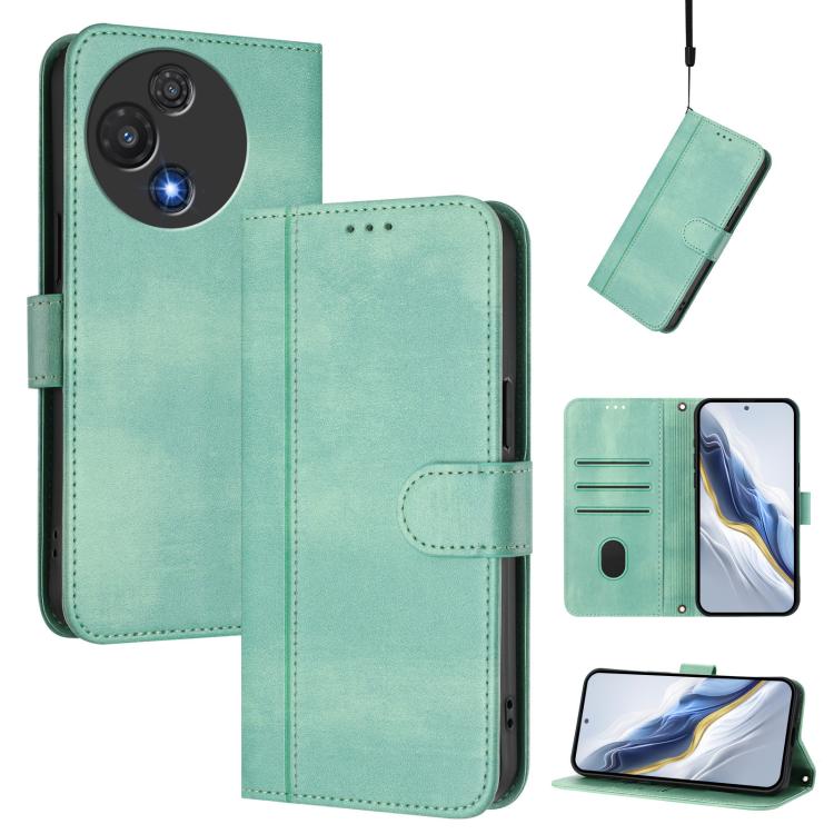 Line Splicing Buckle Retro Leather Phone Case, For TCL K70 Power 4G / K70 4G, For TCL Nxtpaper 70 Pro 5G, For TCL K32 5G / K33 5G, For TCL 60 NxtPaper, For TCL 605 / 60 SE, For TCL 60R 5G