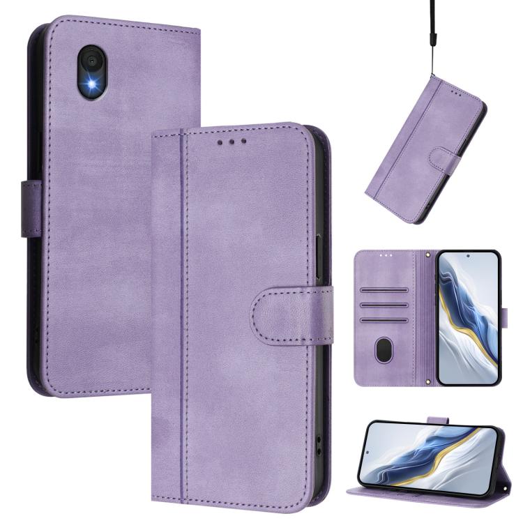 Line Splicing Buckle Retro Leather Phone Case, For TCL 503, For TCL 50 5G / 50 XE / 50 XE NxtPaper, For TCL 50 Nxtpaper /  50 Pro NxtPaper, For TCL 50 LE / TCL K23 / K24, For TCL 50 XL 5G / 50 XL NxtPaper, For TCL 201