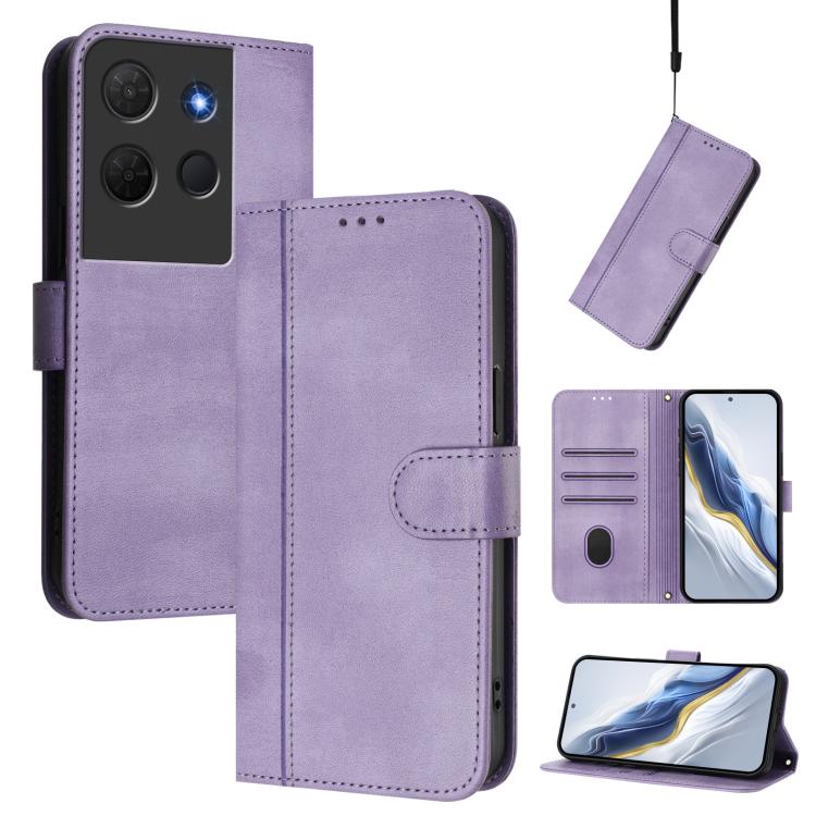 Line Splicing Buckle Retro Leather Phone Case, For TCL 503, For TCL 50 5G / 50 XE / 50 XE NxtPaper, For TCL 50 Nxtpaper /  50 Pro NxtPaper, For TCL 50 LE / TCL K23 / K24, For TCL 50 XL 5G / 50 XL NxtPaper, For TCL 201