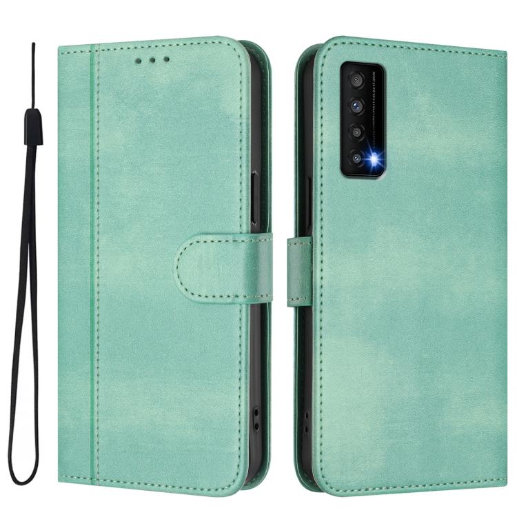 Line Splicing Buckle Retro Leather Phone Case, For TCL Stylus 5G, For TCL 303, For TCL 30T, For TCL 30z T602DL, For TCL 20 R 5G / TCL 20 AX 5G / TCL Bremen 5G, For TCL 30 4G / TCL 30 5G / TCL 30+