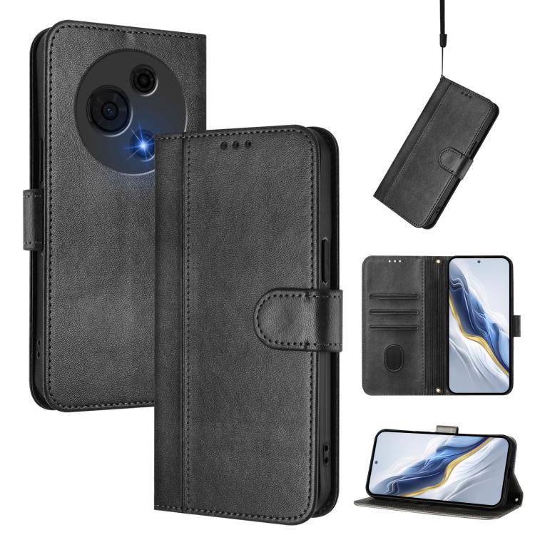 Line Splicing Buckle Retro Leather Phone Case, For TCL K70 Power 4G / K70 4G, For TCL Nxtpaper 70 Pro 5G, For TCL K32 5G / K33 5G, For TCL 60 NxtPaper, For TCL 605 / 60 SE, For TCL 60R 5G