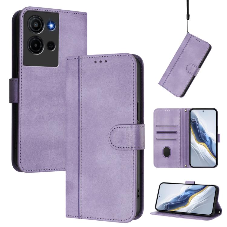 Line Splicing Buckle Retro Leather Phone Case, For TCL K70 Power 4G / K70 4G, For TCL Nxtpaper 70 Pro 5G, For TCL K32 5G / K33 5G, For TCL 60 NxtPaper, For TCL 605 / 60 SE, For TCL 60R 5G