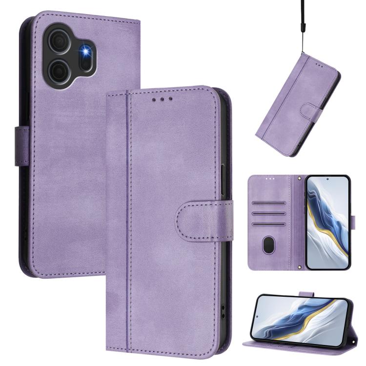 Line Splicing Buckle Retro Leather Phone Case, For TCL K70 Power 4G / K70 4G, For TCL Nxtpaper 70 Pro 5G, For TCL K32 5G / K33 5G, For TCL 60 NxtPaper, For TCL 605 / 60 SE, For TCL 60R 5G