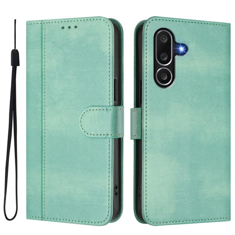 Line Splicing Buckle Retro Leather Phone Case, For Samsung Galaxy M56 5G, For Samsung Galaxy M16 5G / F16 5G, For Samsung Galaxy M06 5G / F06 5G, For Samsung Galaxy M35 5G, For Samsung Galaxy M55 5G / C55 5G, For Samsung Galaxy M15 5G / F15 5G