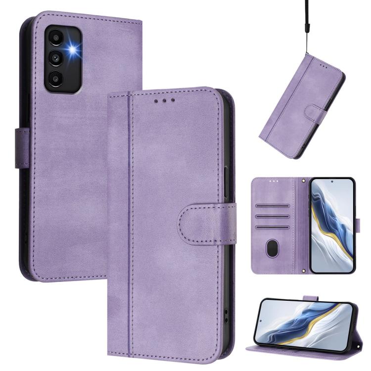 Line Splicing Buckle Retro Leather Phone Case, For Galaxy A14 4G / 5G, For Galaxy A34 5G, For Galaxy A54 5G, For Galaxy A13 / A04s / A04 4G, For Galaxy A22 5G / F42 5G, For Galaxy A53 5G