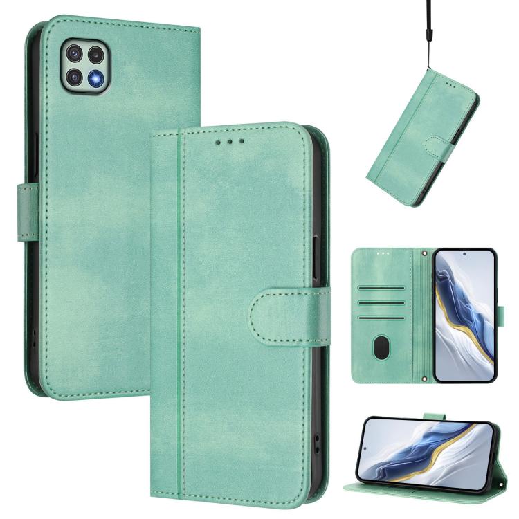 Line Splicing Buckle Retro Leather Phone Case, For Galaxy A14 4G / 5G, For Galaxy A34 5G, For Galaxy A54 5G, For Galaxy A13 / A04s / A04 4G, For Galaxy A22 5G / F42 5G, For Galaxy A53 5G