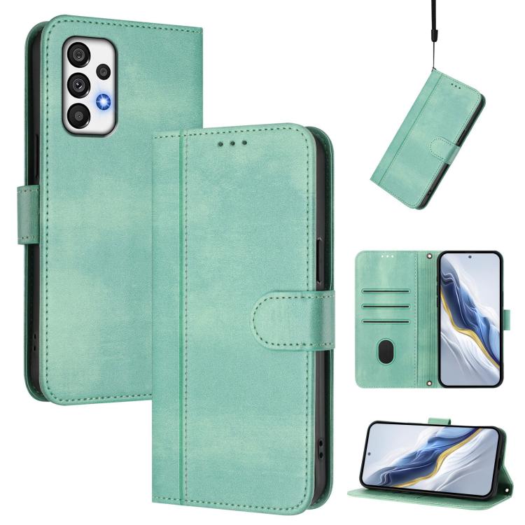 Line Splicing Buckle Retro Leather Phone Case, For Galaxy A73 5G, For Galaxy A33 5G, For Galaxy A03 166mm, For Galaxy A03 164mm, For Galaxy A32 5G / M32 5G, For Galaxy A52 4G / 5G