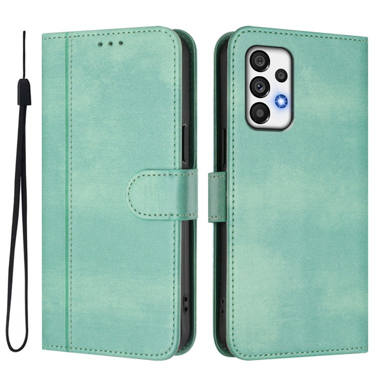 Line Splicing Buckle Retro Leather Phone Case, For Galaxy A72 4G / 5G, For Galaxy A02s 166mm, For Galaxy A02s 164mm