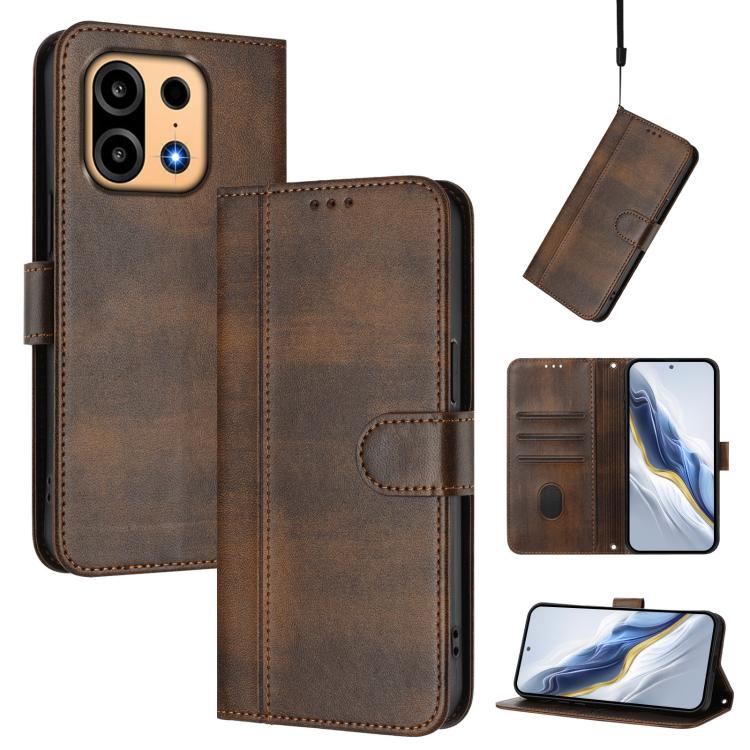 Line Splicing Buckle Retro Leather Phone Case, For OnePlus Turbo 6X Pro 5G, For OnePlus Turbo 6 / Turbo 6V, For OnePlus Ace 5 Ultra, For OnePlus Ace 5 Racing, For OnePlus 13R / OnePlus Ace 5 Pro, For OnePlus 13