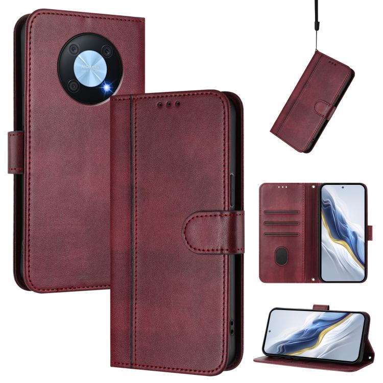 Line Splicing Buckle Retro Leather Phone Case, For Huawei Mate 60, For Huawei P60 Art, For Huawei P60 / P60 Pro, For Huawei Enjoy 50 Pro / Huawei Nova Y90, For Huawei Enjoy 50 / Nova Y70 / Nova Y70 Plus, For Huawei Nova 9