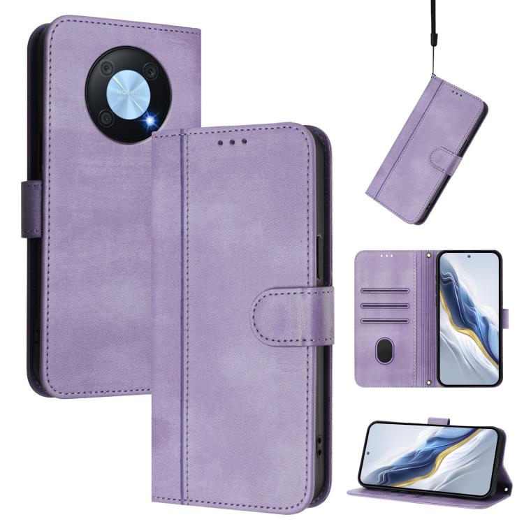 Line Splicing Buckle Retro Leather Phone Case, For Huawei Mate 60, For Huawei P60 Art, For Huawei P60 / P60 Pro, For Huawei Enjoy 50 Pro / Huawei Nova Y90, For Huawei Enjoy 50 / Nova Y70 / Nova Y70 Plus, For Huawei Nova 9