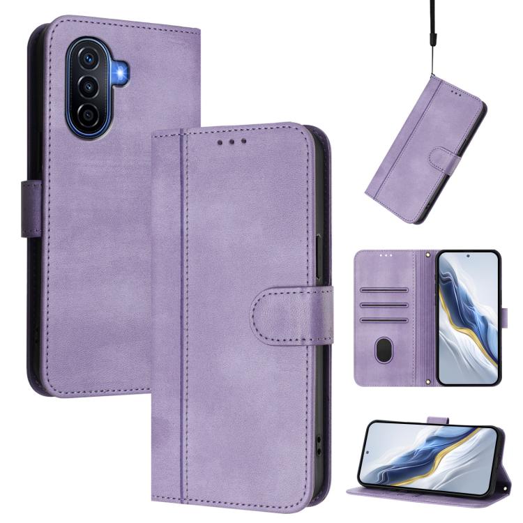 Line Splicing Buckle Retro Leather Phone Case, For Huawei Mate 60, For Huawei P60 Art, For Huawei P60 / P60 Pro, For Huawei Enjoy 50 Pro / Huawei Nova Y90, For Huawei Enjoy 50 / Nova Y70 / Nova Y70 Plus, For Huawei Nova 9