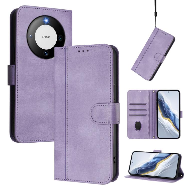 Line Splicing Buckle Retro Leather Phone Case, For Huawei Mate 60, For Huawei P60 Art, For Huawei P60 / P60 Pro, For Huawei Enjoy 50 Pro / Huawei Nova Y90, For Huawei Enjoy 50 / Nova Y70 / Nova Y70 Plus, For Huawei Nova 9