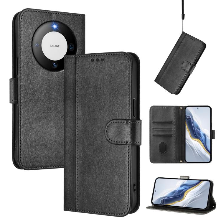 Line Splicing Buckle Retro Leather Phone Case, For Huawei Nova 13 / Nova 12, For Huawei Pura 70 Pro / Pura 70 Pro+, For Huawei nova 12i Global, For Huawei Nova 12s Global, For Huawei Pura 70, For Huawei Mate 60 Pro / Mate 60 Pro+