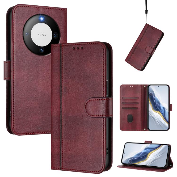 Line Splicing Buckle Retro Leather Phone Case, For Huawei Nova 13 / Nova 12, For Huawei Pura 70 Pro / Pura 70 Pro+, For Huawei nova 12i Global, For Huawei Nova 12s Global, For Huawei Pura 70, For Huawei Mate 60 Pro / Mate 60 Pro+