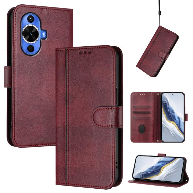 Line Splicing Buckle Retro Leather Phone Case, For Huawei Nova 13 / Nova 12, For Huawei Pura 70 Pro / Pura 70 Pro+, For Huawei nova 12i Global, For Huawei Nova 12s Global, For Huawei Pura 70, For Huawei Mate 60 Pro / Mate 60 Pro+
