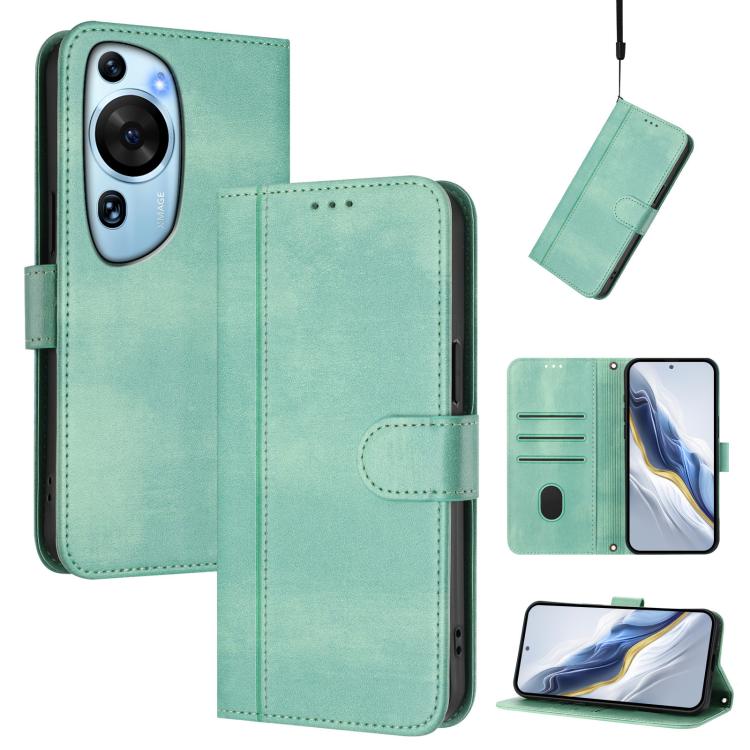 Line Splicing Buckle Retro Leather Phone Case, For Huawei Mate 60, For Huawei P60 Art, For Huawei P60 / P60 Pro, For Huawei Enjoy 50 Pro / Huawei Nova Y90, For Huawei Enjoy 50 / Nova Y70 / Nova Y70 Plus, For Huawei Nova 9