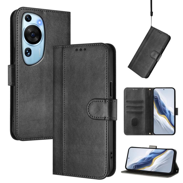 Line Splicing Buckle Retro Leather Phone Case, For Huawei Mate 60, For Huawei P60 Art, For Huawei P60 / P60 Pro, For Huawei Enjoy 50 Pro / Huawei Nova Y90, For Huawei Enjoy 50 / Nova Y70 / Nova Y70 Plus, For Huawei Nova 9