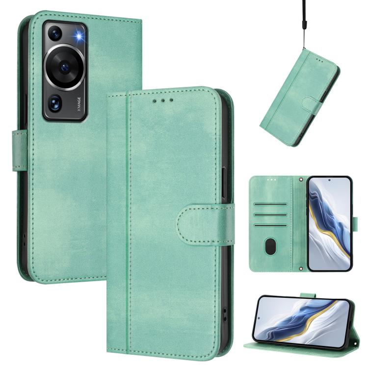 Line Splicing Buckle Retro Leather Phone Case, For Huawei Mate 60, For Huawei P60 Art, For Huawei P60 / P60 Pro, For Huawei Enjoy 50 Pro / Huawei Nova Y90, For Huawei Enjoy 50 / Nova Y70 / Nova Y70 Plus, For Huawei Nova 9