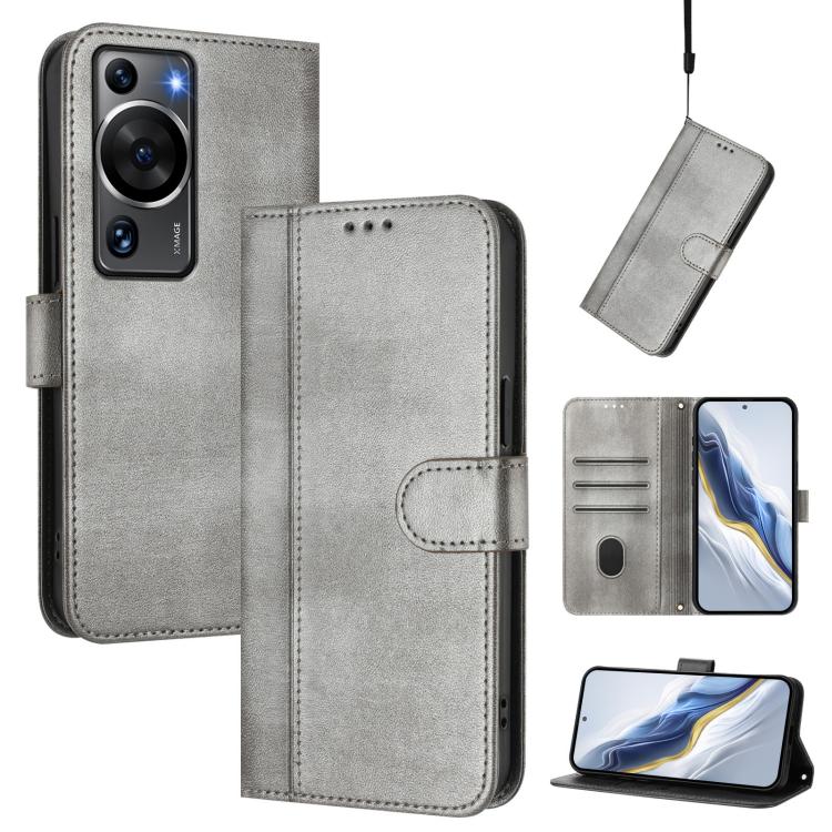 Line Splicing Buckle Retro Leather Phone Case, For Huawei Mate 60, For Huawei P60 Art, For Huawei P60 / P60 Pro, For Huawei Enjoy 50 Pro / Huawei Nova Y90, For Huawei Enjoy 50 / Nova Y70 / Nova Y70 Plus, For Huawei Nova 9