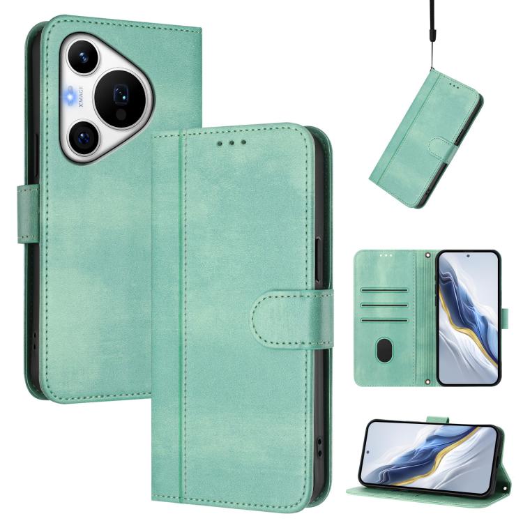 Line Splicing Buckle Retro Leather Phone Case, For Huawei Nova 13 / Nova 12, For Huawei Pura 70 Pro / Pura 70 Pro+, For Huawei nova 12i Global, For Huawei Nova 12s Global, For Huawei Pura 70, For Huawei Mate 60 Pro / Mate 60 Pro+