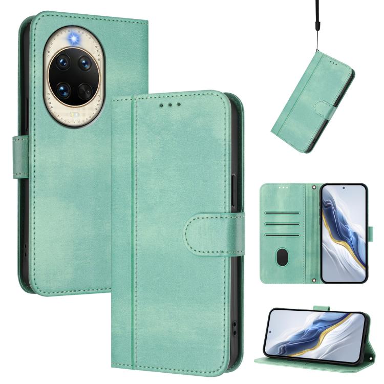 Line Splicing Buckle Retro Leather Phone Case, For Huawei nova 14 Ultra, For Huawei nova 14 Pro, For Huawei nova 14, For Huawei Mate 70 Pro, For Huawei Mate 70, For Huawei Nova 13 Pro