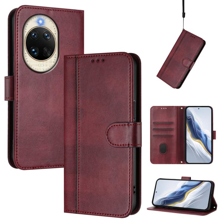 Line Splicing Buckle Retro Leather Phone Case, For Huawei nova 14 Ultra, For Huawei nova 14 Pro, For Huawei nova 14, For Huawei Mate 70 Pro, For Huawei Mate 70, For Huawei Nova 13 Pro