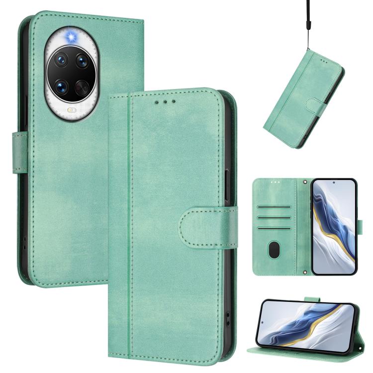 Line Splicing Buckle Retro Leather Phone Case, For Huawei nova 14 Ultra, For Huawei nova 14 Pro, For Huawei nova 14, For Huawei Mate 70 Pro, For Huawei Mate 70, For Huawei Nova 13 Pro