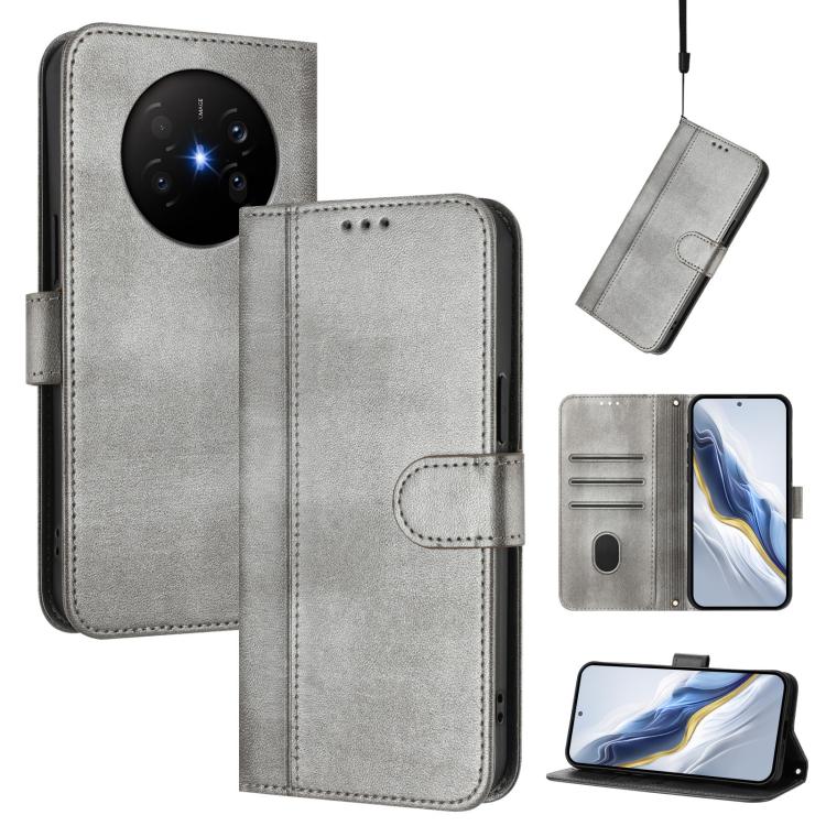 Line Splicing Buckle Retro Leather Phone Case, For Huawei nova 16z, For Huawei nova 16, For Huawei Pura 90 Pro Max 5G, For Huawei Pura 90 Pro 5G, For Huawei Mate 70 Air 5G, For Huawei Enjoy 80s
