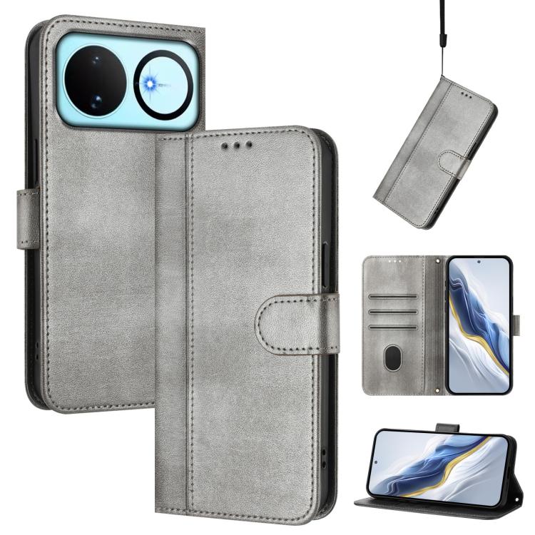 Line Splicing Buckle Retro Leather Phone Case, For Huawei nova 16z, For Huawei nova 16, For Huawei Pura 90 Pro Max 5G, For Huawei Pura 90 Pro 5G, For Huawei Mate 70 Air 5G, For Huawei Enjoy 80s