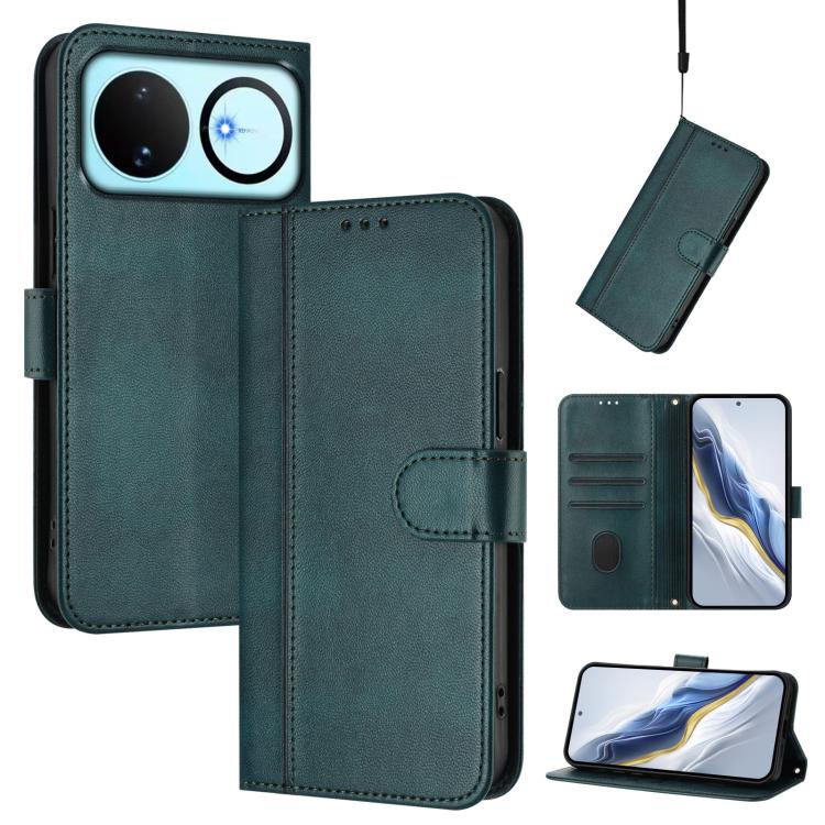 Line Splicing Buckle Retro Leather Phone Case, For Huawei nova 16z, For Huawei nova 16, For Huawei Pura 90 Pro Max 5G, For Huawei Pura 90 Pro 5G, For Huawei Mate 70 Air 5G, For Huawei Enjoy 80s