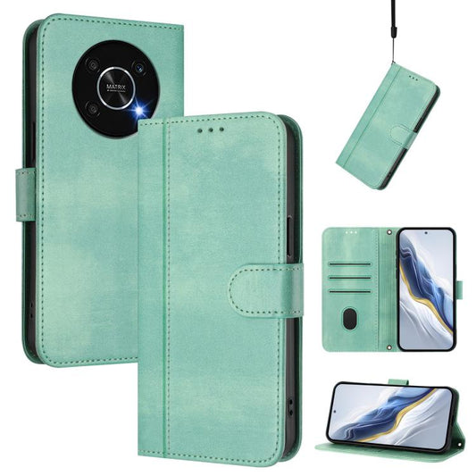 Line Splicing Buckle Retro Leather Phone Case, For Honor X9 4G / X9 5G / X30 5G, For Honor X40i, For Honor 70 Pro, For Honor 70, For Honor X8 4G / X30i / Play6T Pro, For Honor 60 SE