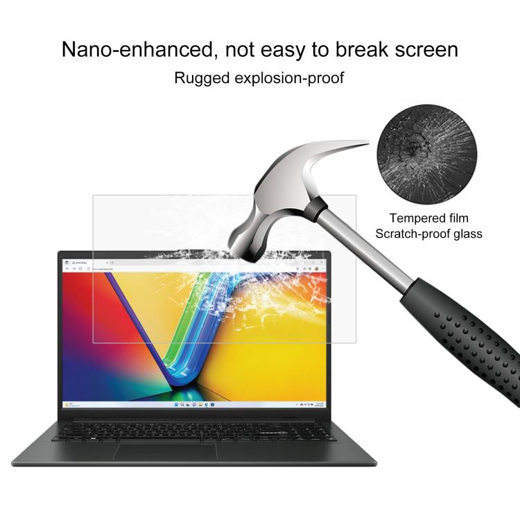 2pcs 9H 0.3mm Explosion-proof Tempered Glass Film, For ASUS Vivobook Go 14 / E1404FA 14, For ASUS Zenbook 14 OLED / UX3405MA 14, For ASUS TUF Gaming A15 FA507NVR 15.6, For ASUS Vivobook 15 M1502YA 15.6, For ASUS Vivobook Go 15 E1504FA 15.6             ...