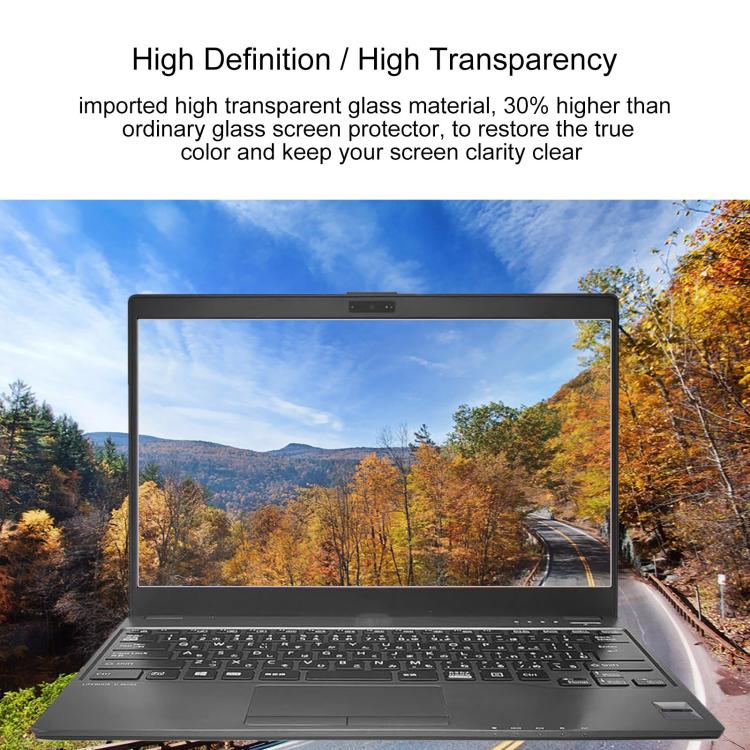 9H 0.3mm Explosion-proof Tempered Glass Film, For Fujitsu LIFEBOOK U938 13.3, For Fujitsu LIFEBOOK A577 15.6, For Fujitsu FMV Lite WA1 15.6