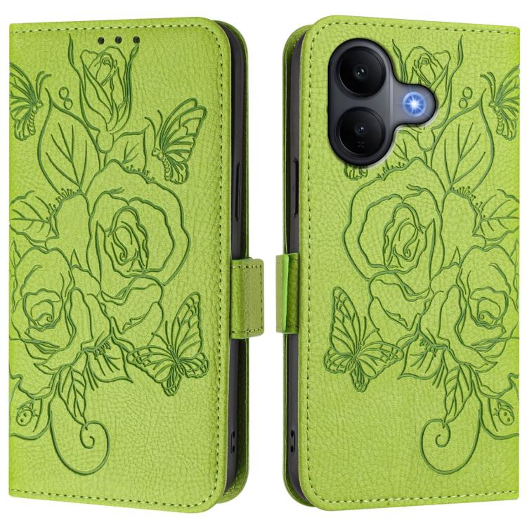 Embossed Rose RFID Anti-theft Leather Phone Case, For vivo V60 Lite 5G Global, For vivo Y400 5G Global, For vivo Y400 4G, For vivo V60 5G Global, For vivo S30 Pro mini, For vivo S30, For vivo X200s 5G
