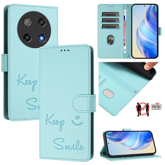 Smile Embossing RFID Leather Phone Case, For Coolpad C16, For Coolpad X100, For Coolpad Cool 40i