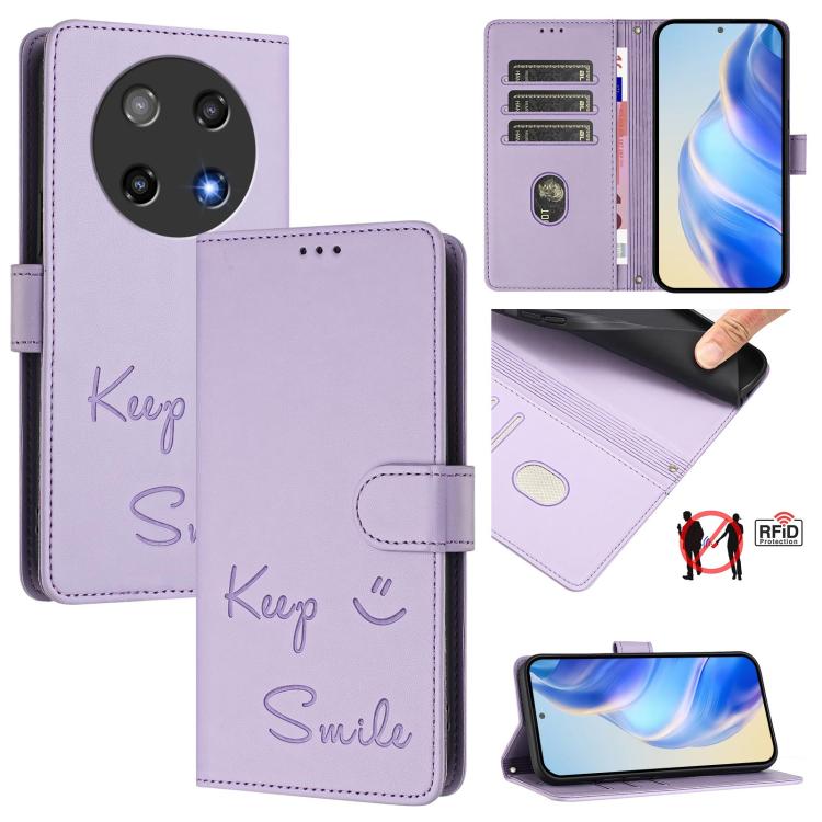 Smile Embossing RFID Leather Phone Case, For Coolpad C16, For Coolpad X100, For Coolpad Cool 40i