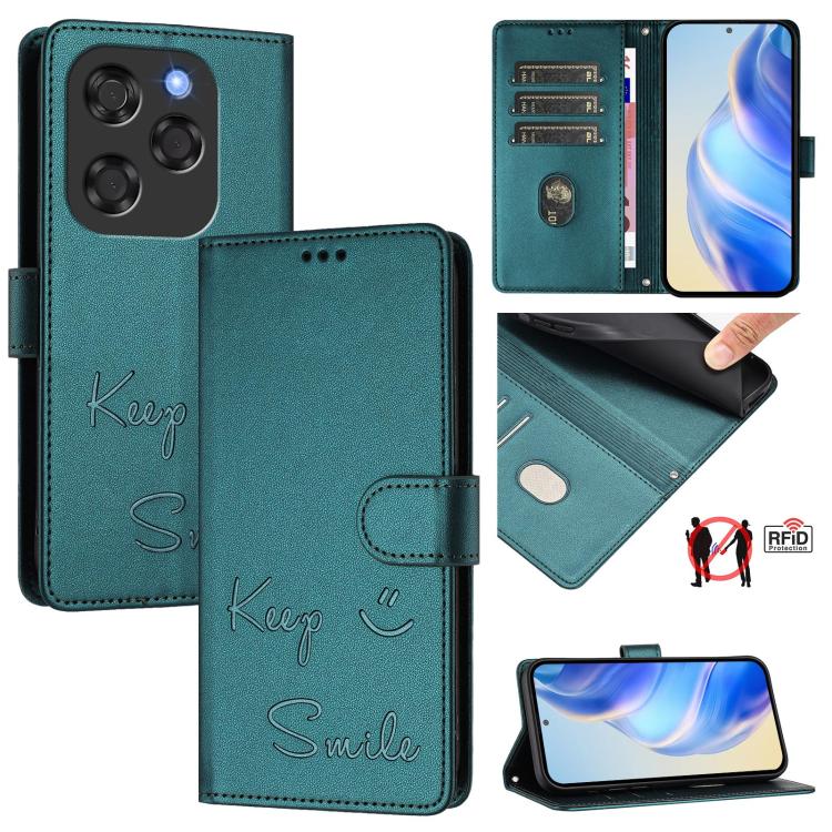 Smile Embossing RFID Leather Phone Case, For Coolpad C16, For Coolpad X100, For Coolpad Cool 40i